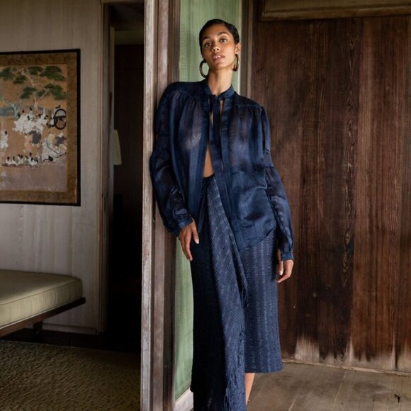 NEW Savannah Morrow Sunset Sarong Indigo - Picture 2 of 3